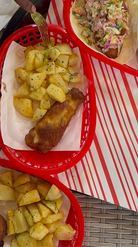 Parmentier potatoes & Hake
