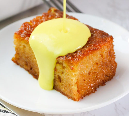Malva pudding with custard